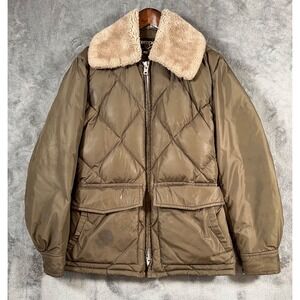 True Vintage 70s Goose Down Jacket Mens Sz 40 Tempco Puffer Talon Zip USA Made